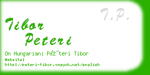 tibor peteri business card